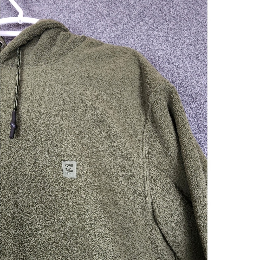 Billabong Adventure Division Fleece Hoodie Mens XL Olive Green Pullover - Picture 2 of 10
